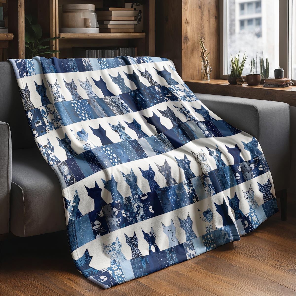 Cat Fleece Blanket Elegent Catmom