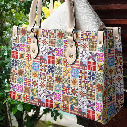Sewing Lover Leather Handbag Quilt Blocks