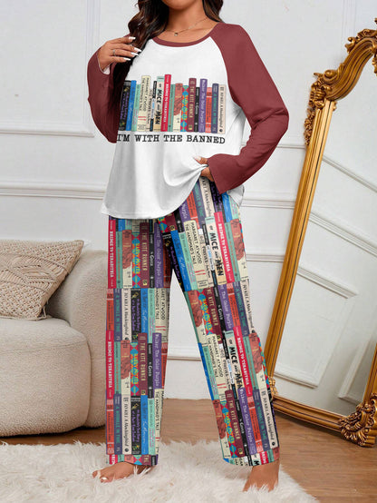 Book Lover Raglan Lounge Pajamas I'm With The Banned