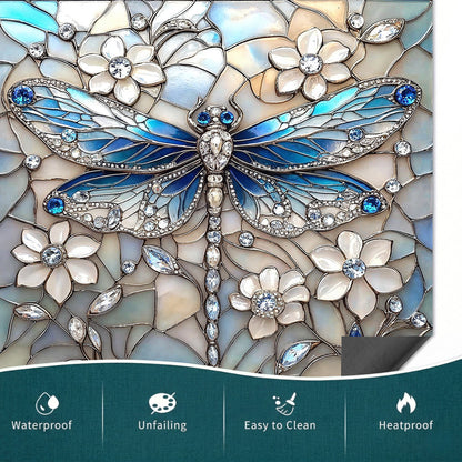 Dragonfly Magnetic Dishwasher Cover Azure Crystal Dragonfly