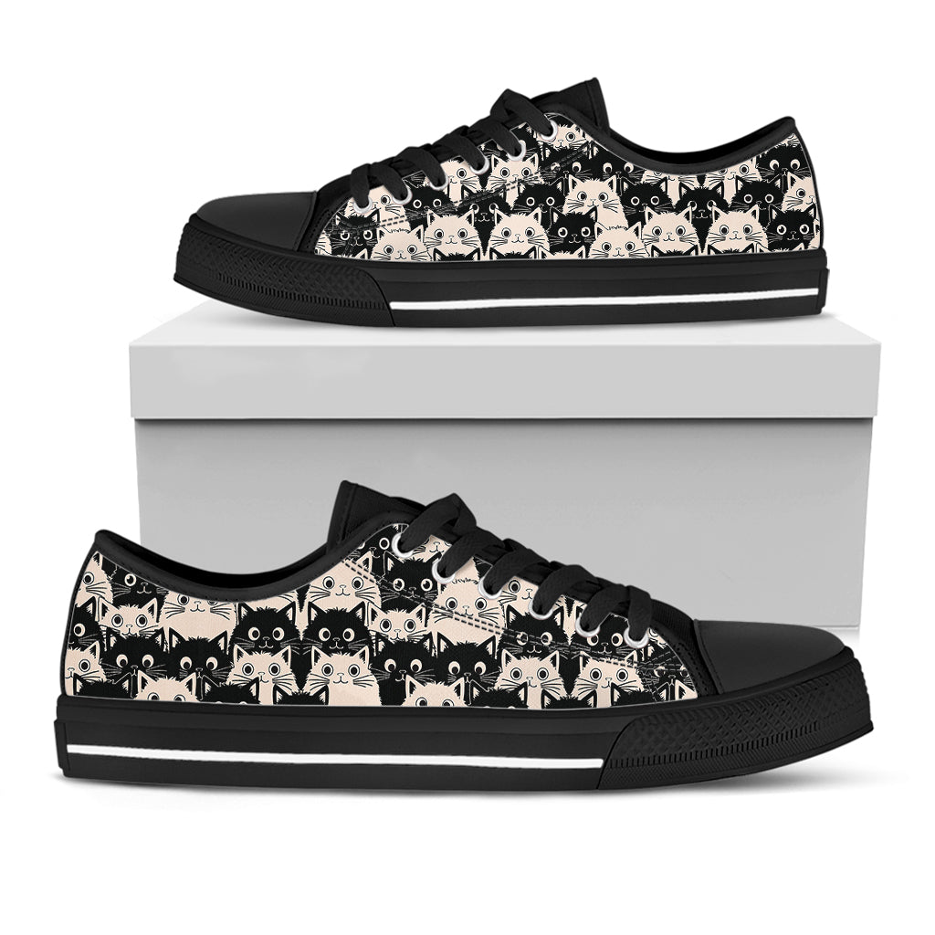Cat Women's Low Top Shoes Cute Fat Cats