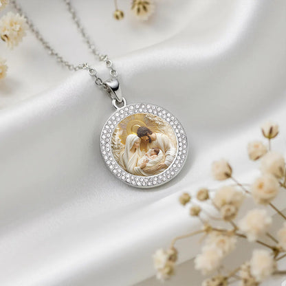 God Pendant Necklace Holy Family