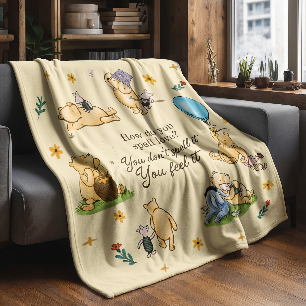 Pooh Fleece Blanket Pooh The Love