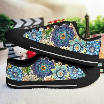 Floral Mandala Vibes Women's Low Top Shoes