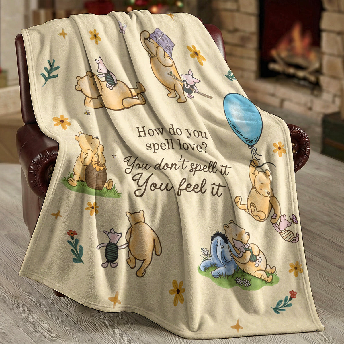 Pooh Fleece Blanket Pooh The Love