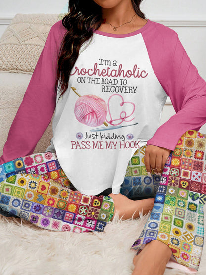 Crochet Lover Raglan Lounge Pajamas Crochetaholic