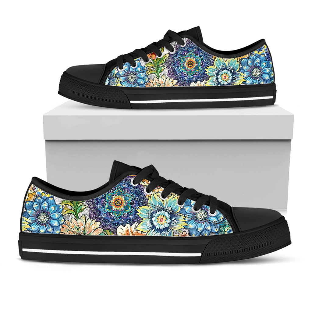 Floral Mandala Vibes Women's Low Top Shoes