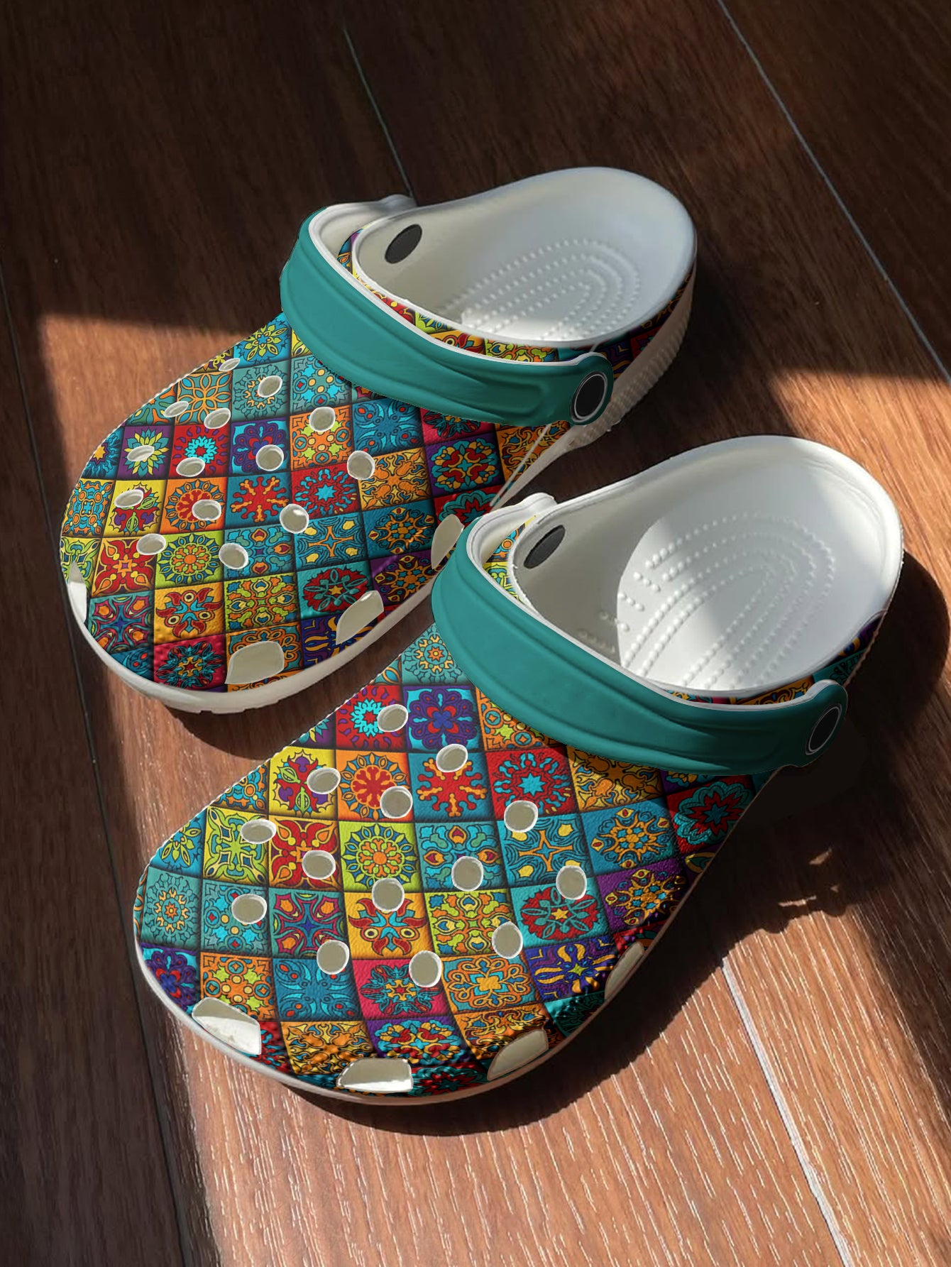 Mandala Graphic Clogs Mandala Flower Blocks