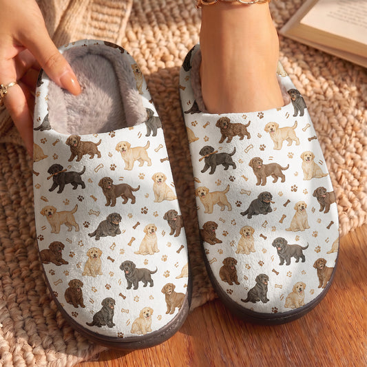 Labrador Fleece Lined Slippers Labrador Best Friends