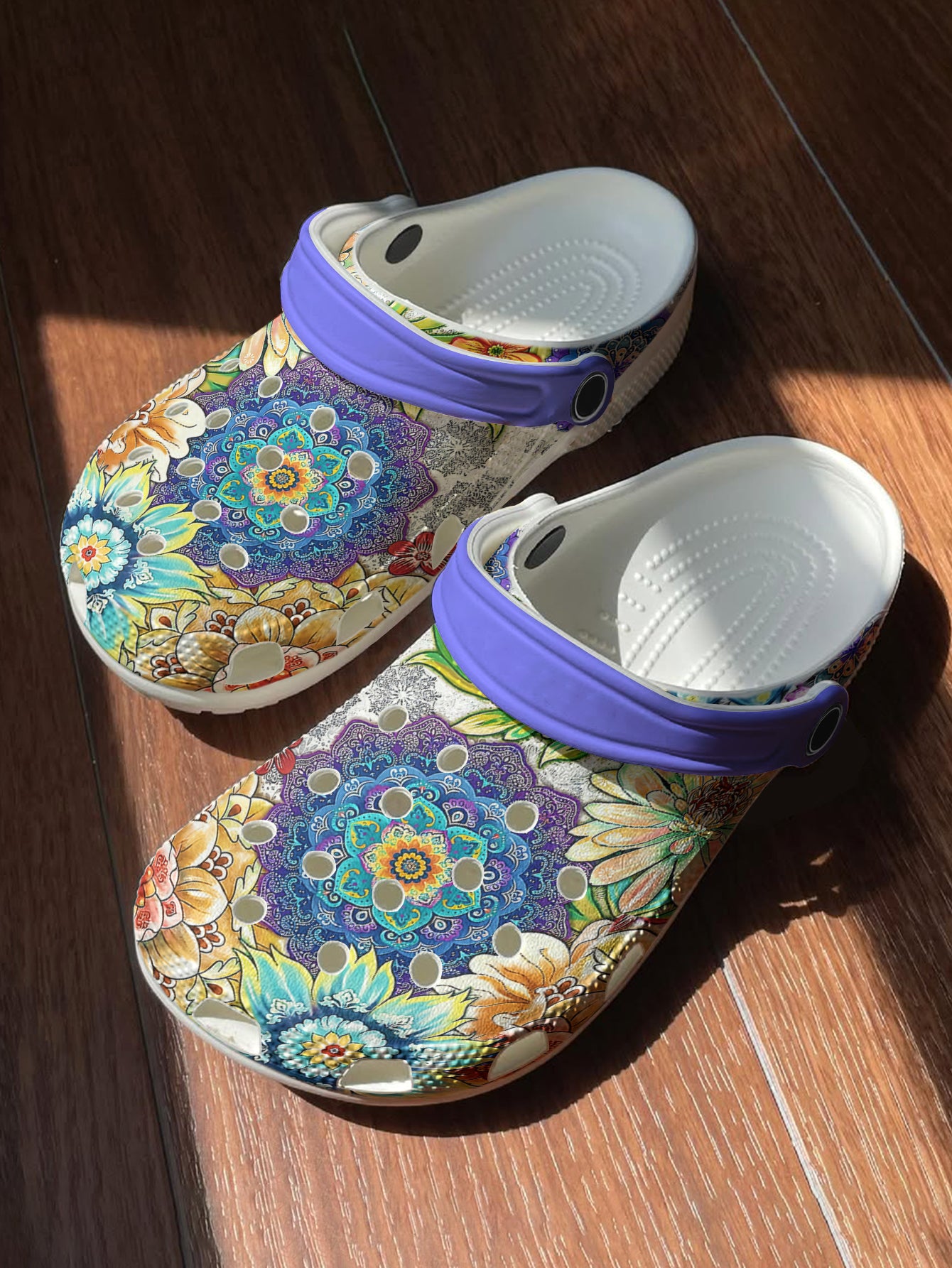 Floral Mandala Vibes Graphic Clogs