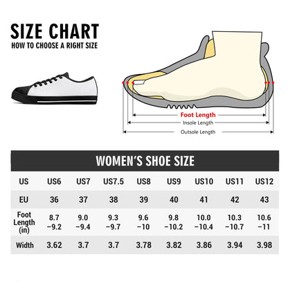 Wizard’s Bookshelf Canvas Women's Low Top Shoes