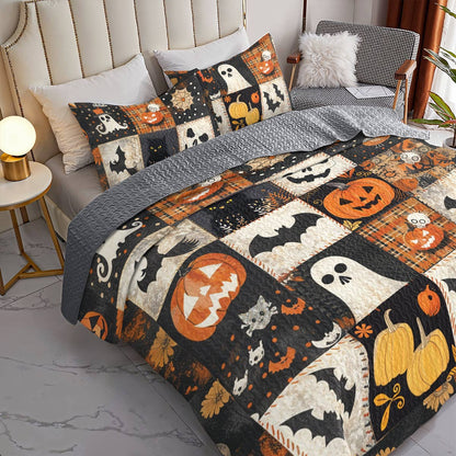 Halloween Quilted Blanket Spooky Patchworks