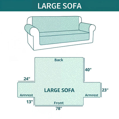 Dragonfly Quilted Sofa Cover Azure Radiant Wings
