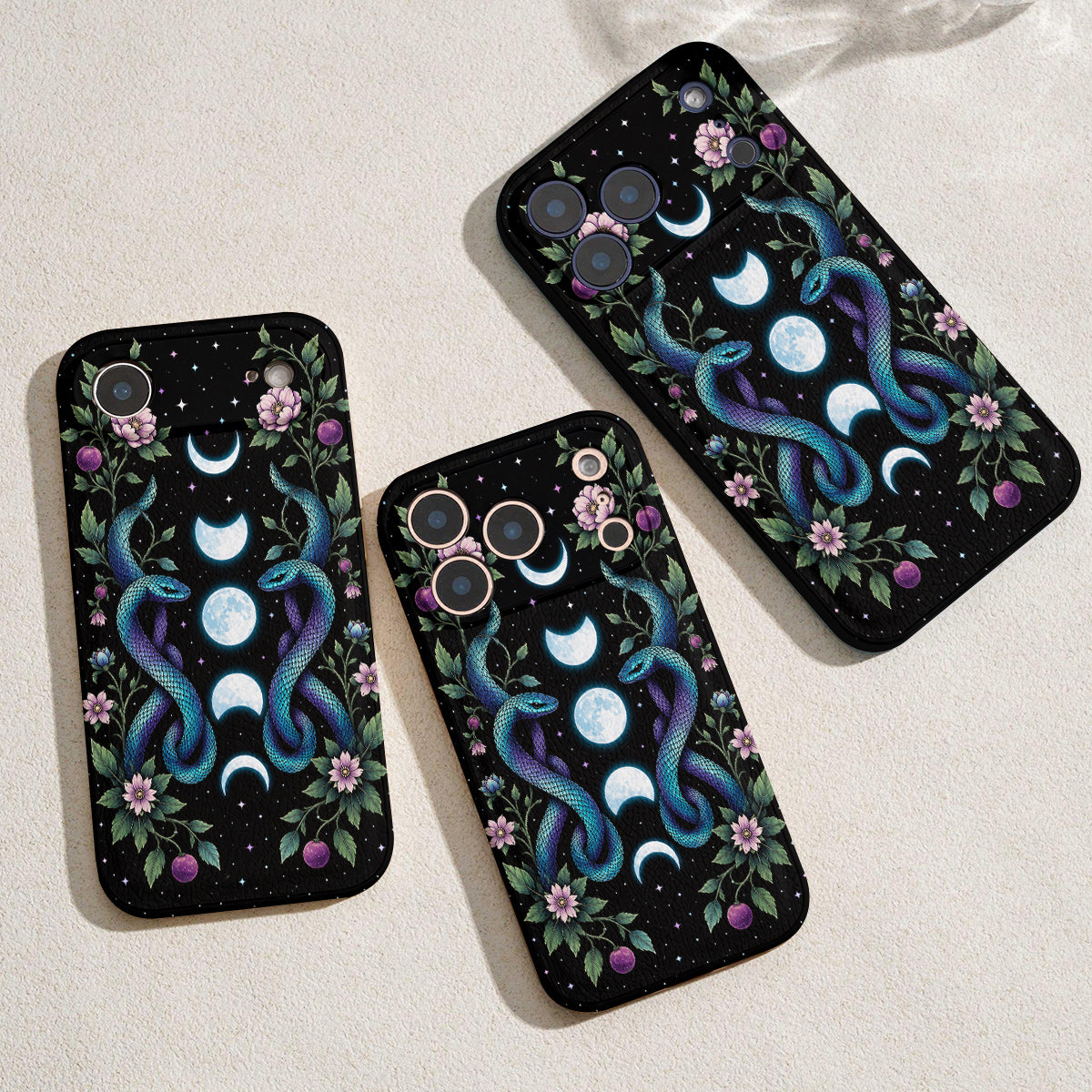 Gothic Leather Phone Case Midnight Ascend