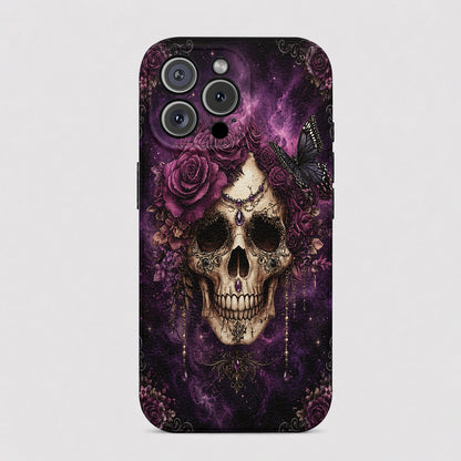 Gothic Leather Phone Case Midnight Bloom