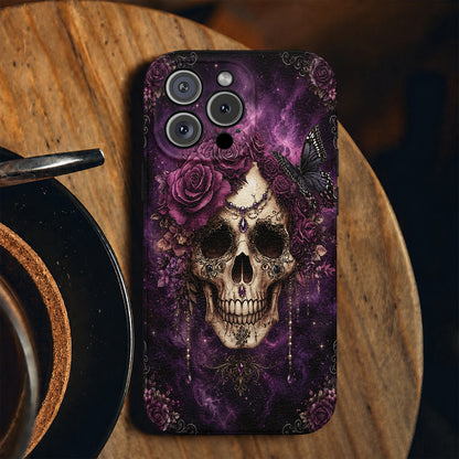 Gothic Leather Phone Case Midnight Bloom