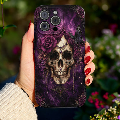Gothic Leather Phone Case Midnight Bloom