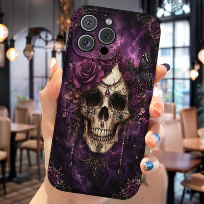Gothic Leather Phone Case Midnight Bloom