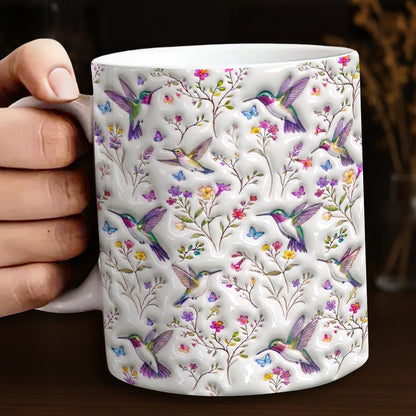 Hummingbird Lovers Ceramic Mug Celestial Hummingbird Nectar Reverie