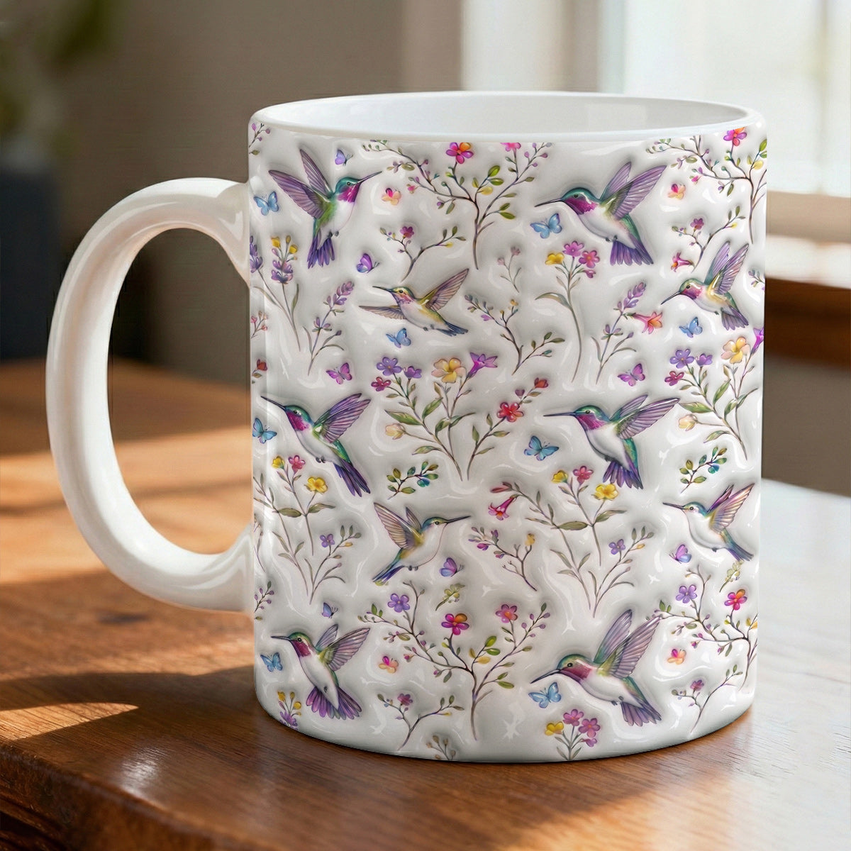 Hummingbird Lovers Ceramic Mug Celestial Hummingbird Nectar Reverie