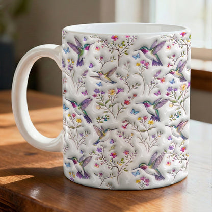 Hummingbird Lovers Ceramic Mug Celestial Hummingbird Nectar Reverie