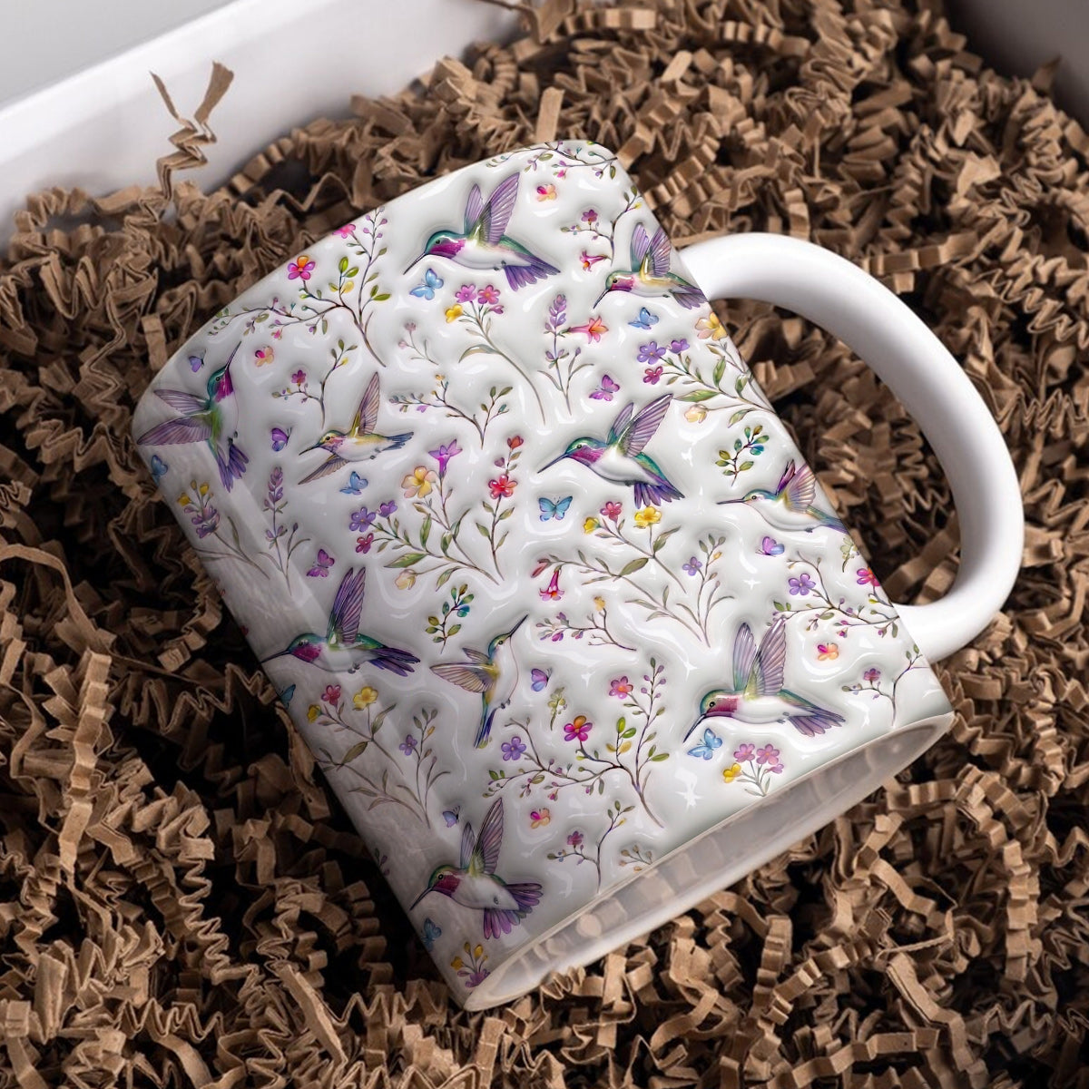 Hummingbird Lovers Ceramic Mug Celestial Hummingbird Nectar Reverie