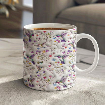 Hummingbird Lovers Ceramic Mug Celestial Hummingbird Nectar Reverie