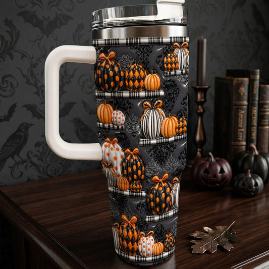 Gothic Pumpkin Lovers 40 oz Tumbler Noir Pumpkin Boutique
