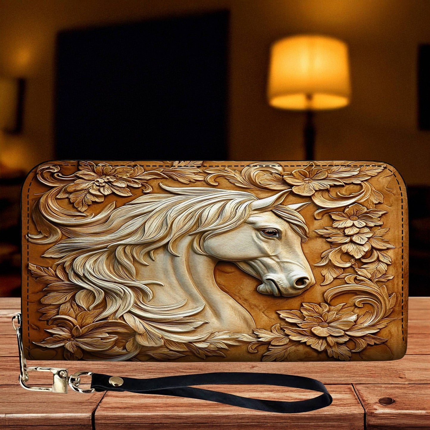 Horse Leather Wallet 2D Print Majestic Harmony