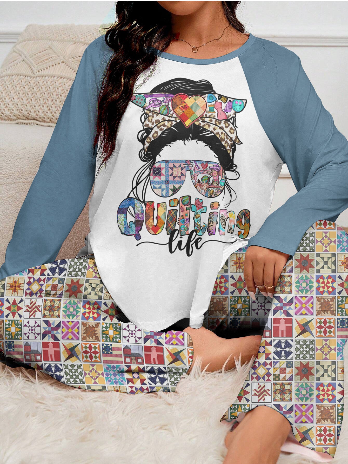 Sewing Lover Raglan Lounge Pajamas Quilting Life