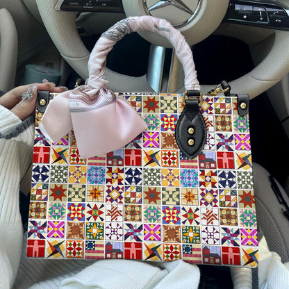 Sewing Lover Leather Handbag Quilt Blocks