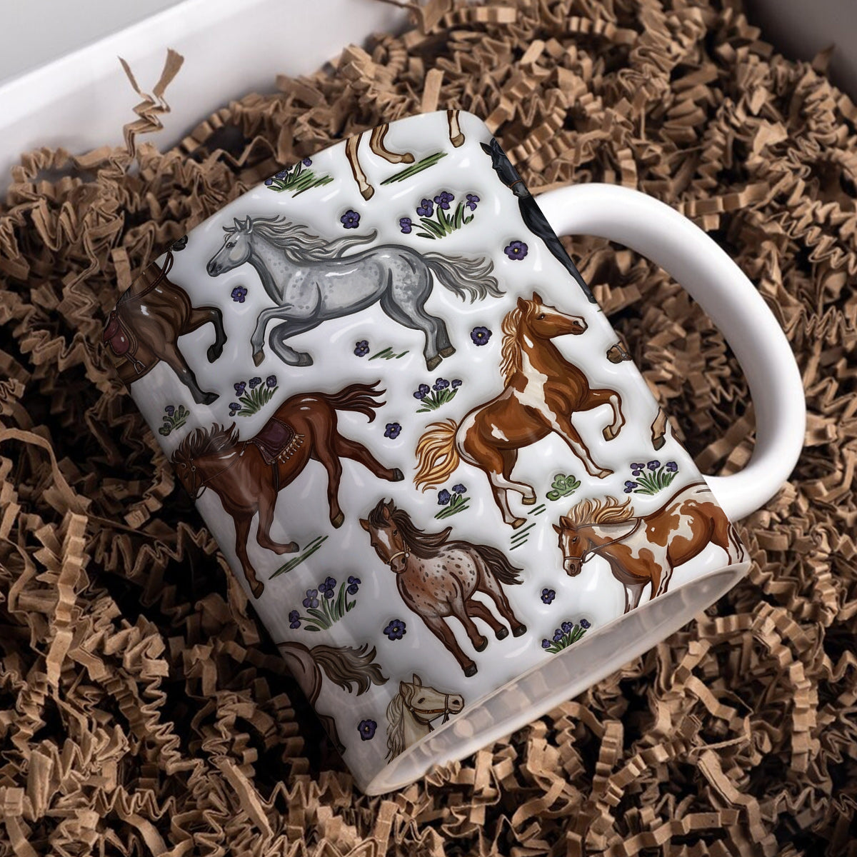 Horse Ceramic Mug Wild Hearts & Blooms