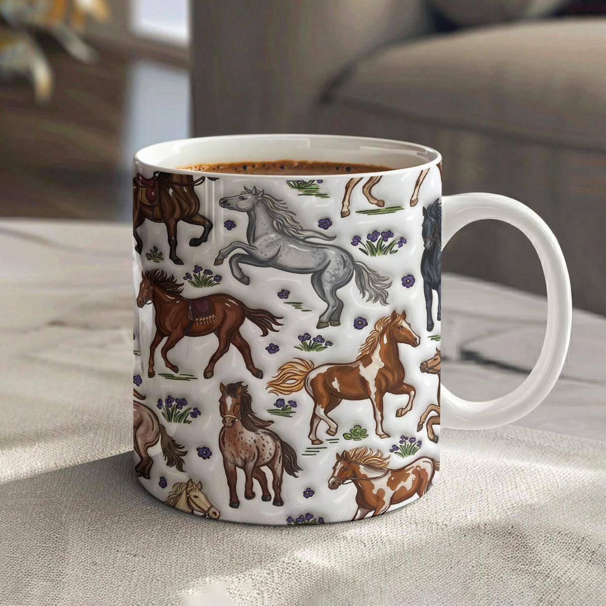 Horse Ceramic Mug Wild Hearts & Blooms