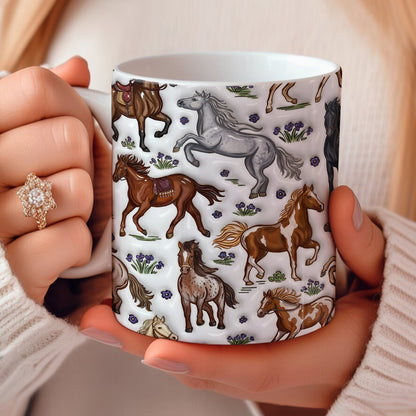 Horse Ceramic Mug Wild Hearts & Blooms