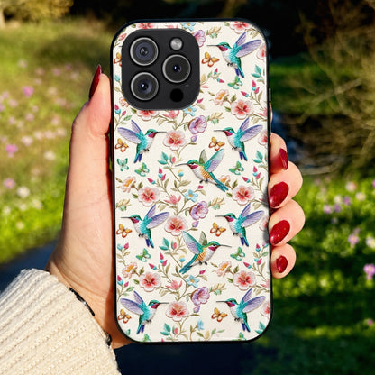 Nature Garden Lovers Phone Case Hummingbird Floral Garden Grace