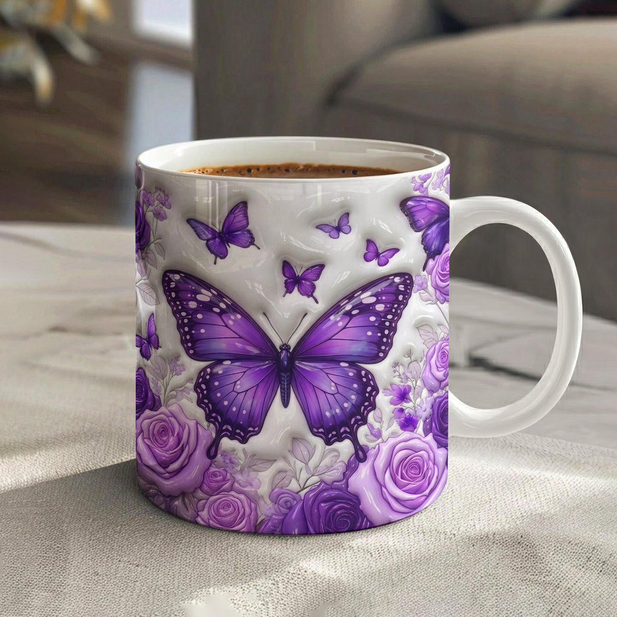 Butterfly Lover Ceramic Mug Butterflies Wings In Bloom