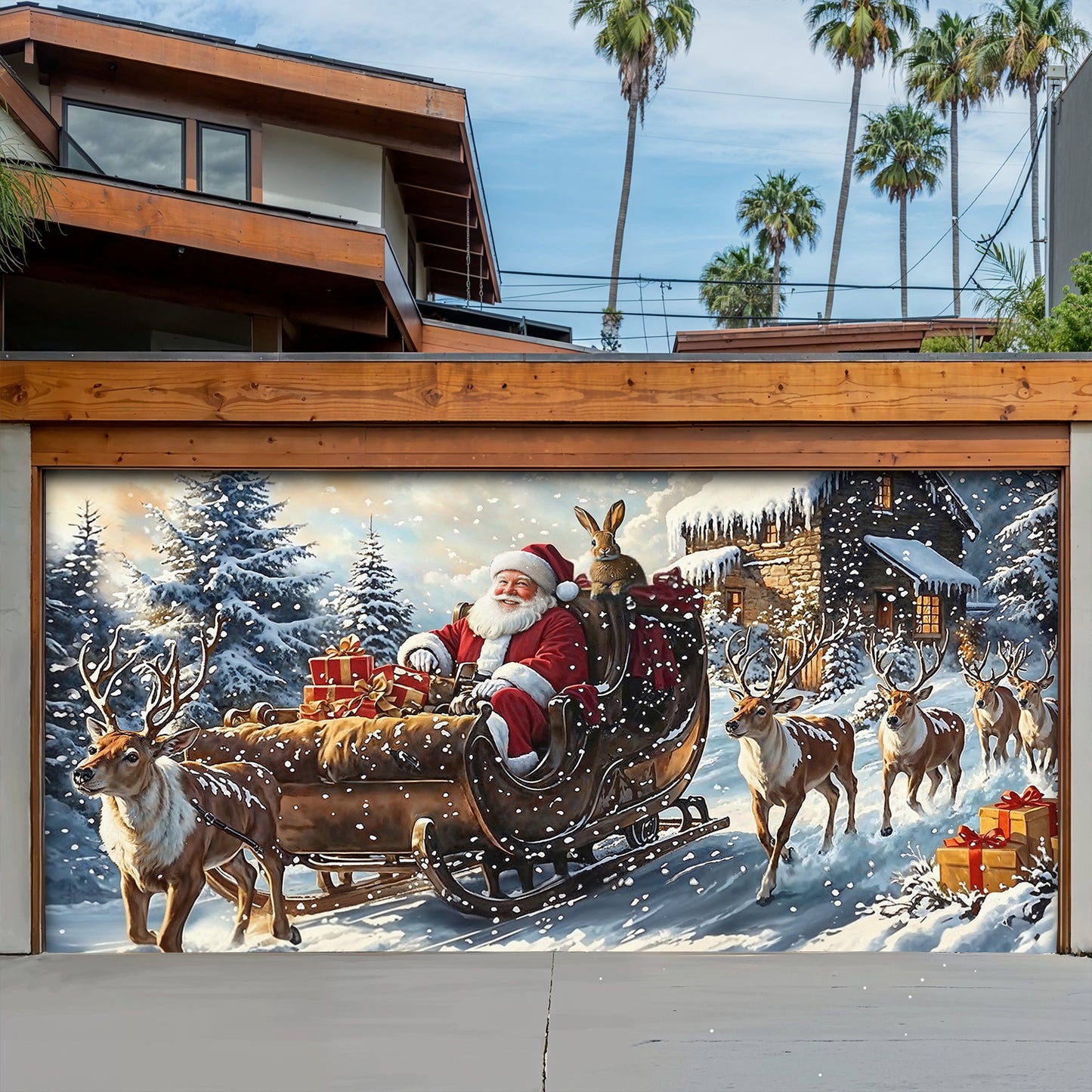 Christmas Garage Door Banner Decoration - Gentle Christmas Spirit