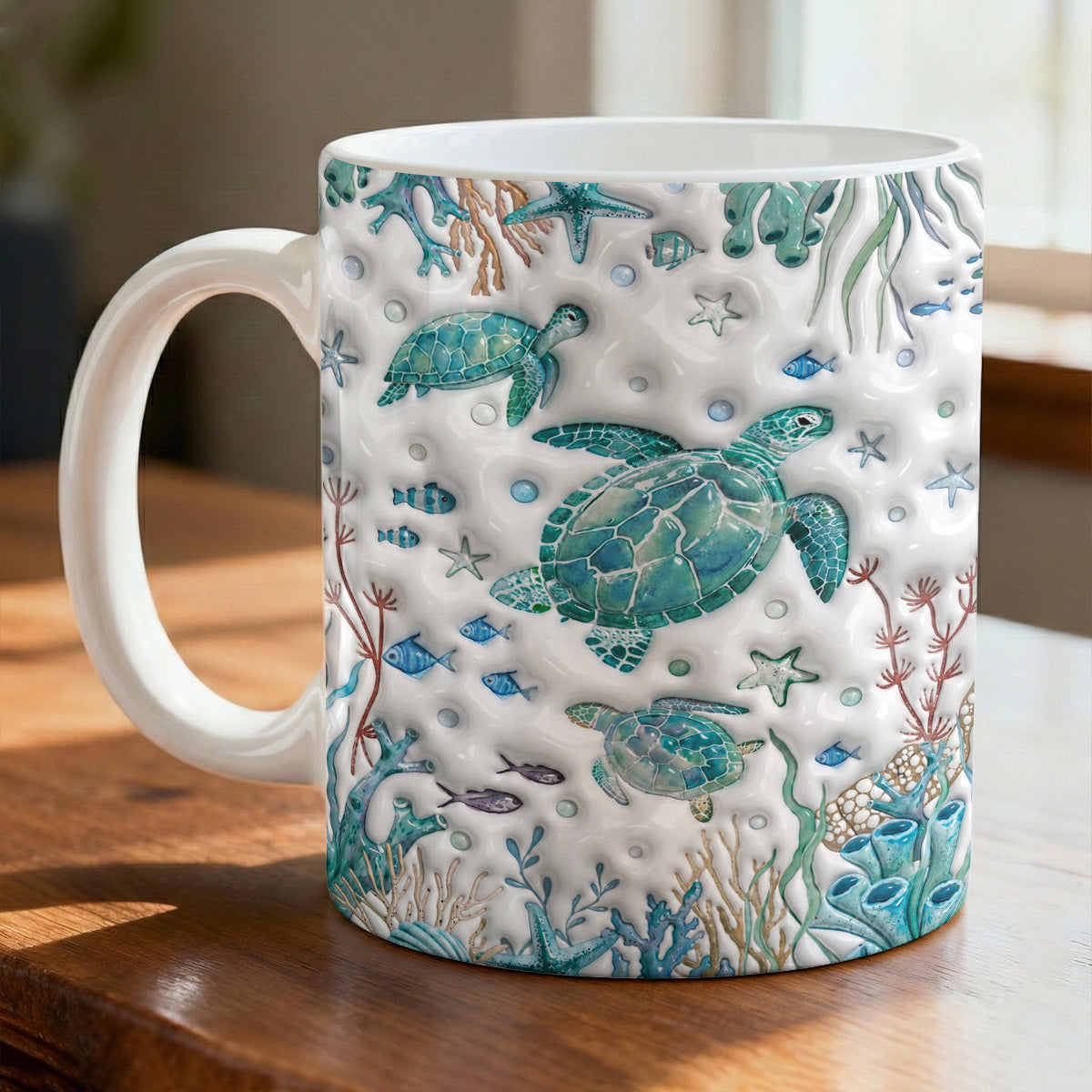Sea Turtle 11 oz Mug Sea Turtle Reef Garden