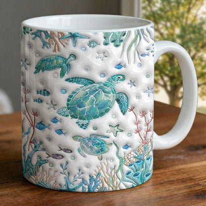 Sea Turtle 11 oz Mug Sea Turtle Reef Garden