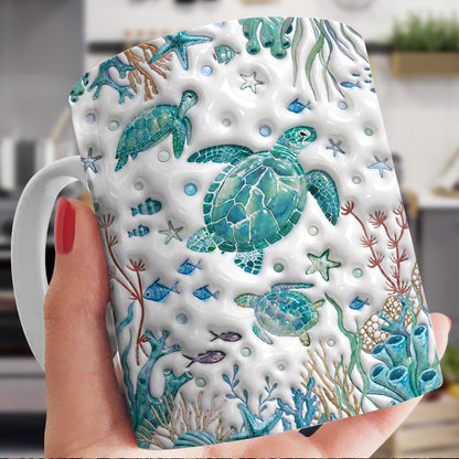 Sea Turtle 11 oz Mug Sea Turtle Reef Garden
