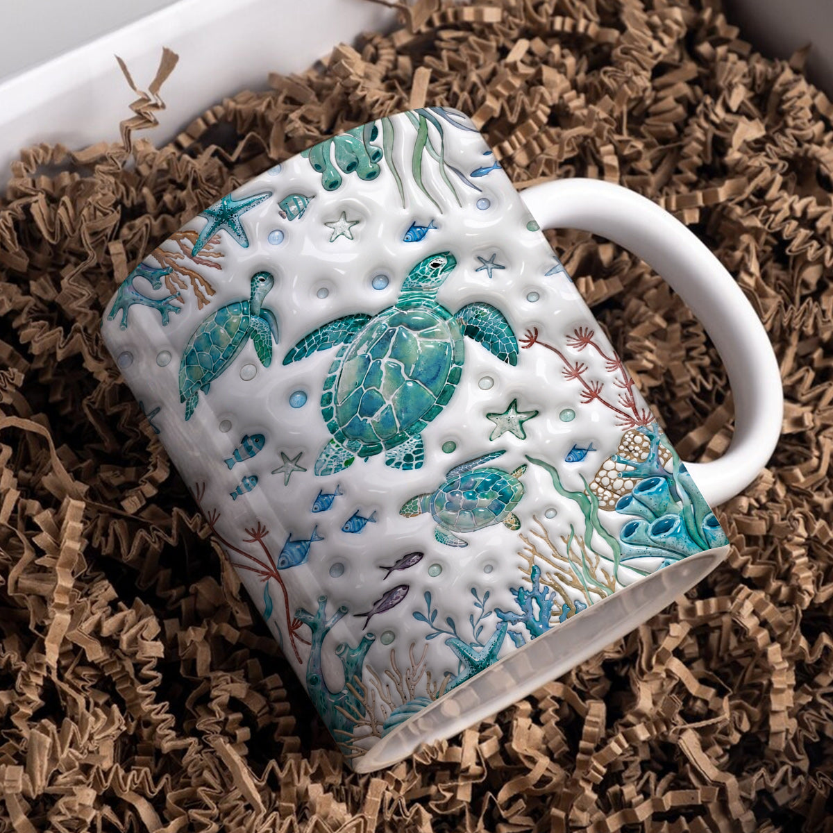 Sea Turtle 11 oz Mug Sea Turtle Reef Garden