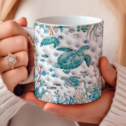 Sea Turtle 11 oz Mug Sea Turtle Reef Garden