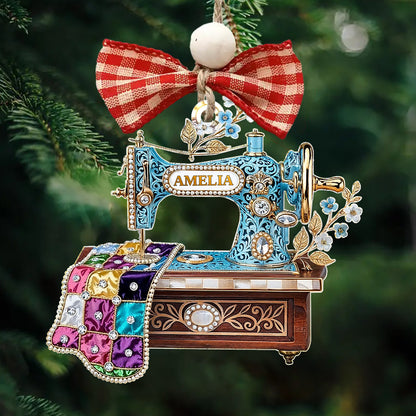 Sewing 2D Acrylic Ornament Sew Happy Personalized