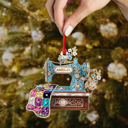Sewing 2D Acrylic Ornament Sew Happy Personalized