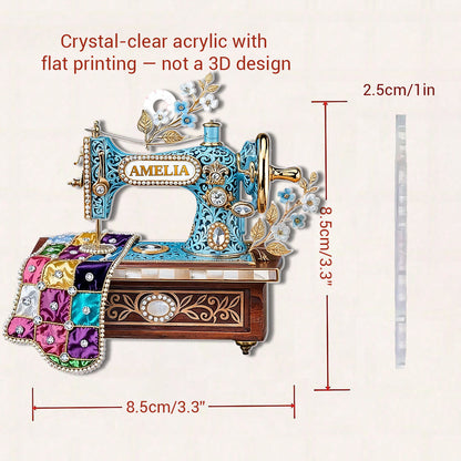 Sewing 2D Acrylic Ornament Sew Happy Personalized