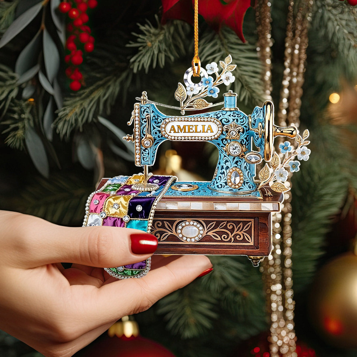 Sewing 2D Acrylic Ornament Sew Happy Personalized