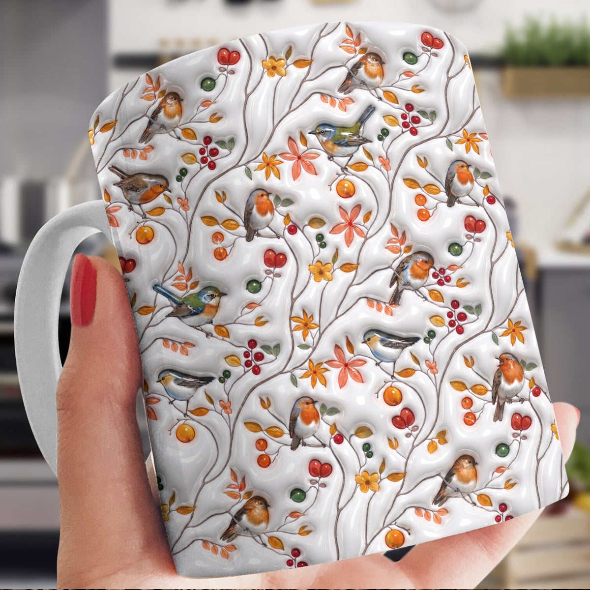 Songbird Lovers 11 oz Mug Moonpetal Melody Garden Whisper