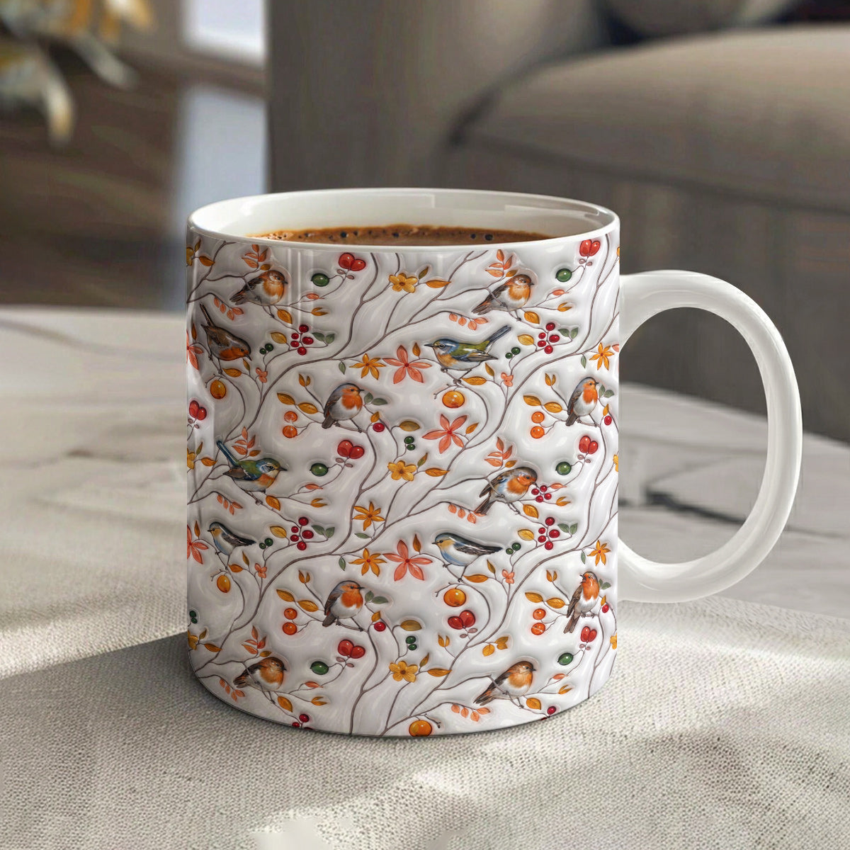 Songbird Lovers 11 oz Mug Moonpetal Melody Garden Whisper