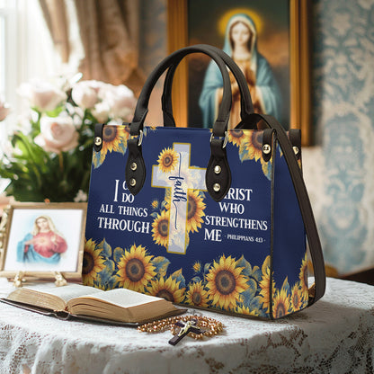 Faith Leather Bag Blessed Faith Sunflower