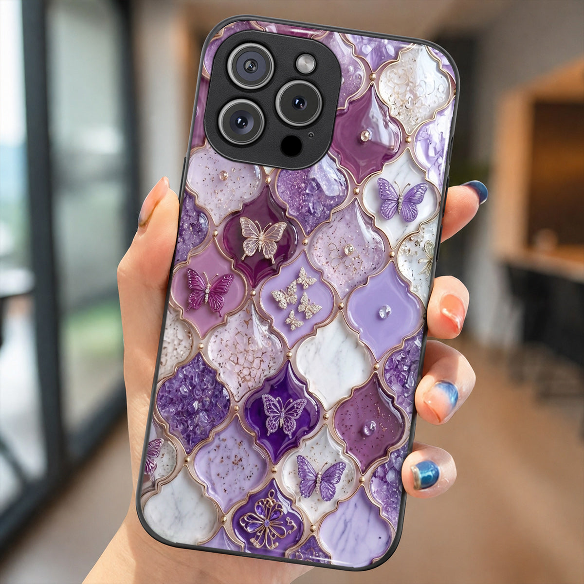Butterfly Phone Case Amethyst Butterfly